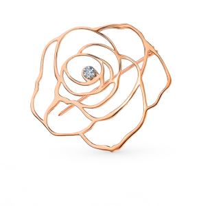 золотая брошь с бриллиантами