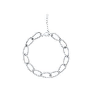 серебряный браслет с фианитами