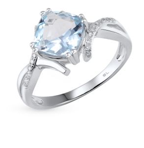 золотое кольцо с топазами и бриллиантами