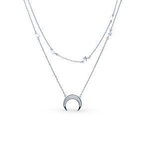 серебряное шейное украшение