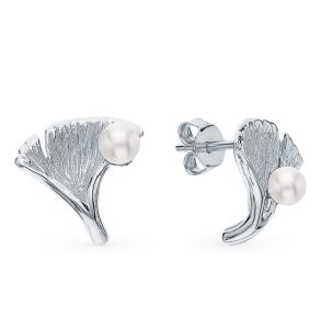серебряные серьги с жемчугом