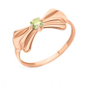 золотое кольцо с хризолитом