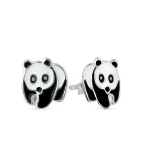 серебряные серьги с эмалью