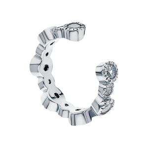 серебряная серьга с фианитами