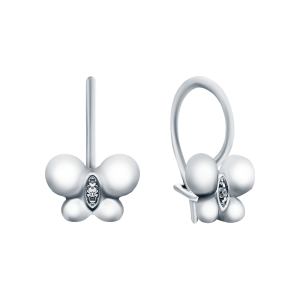 серебряные серьги с фианитами