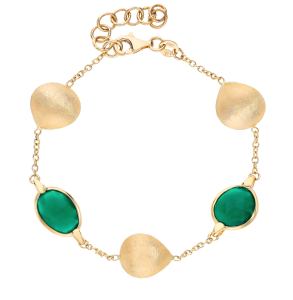 золотой браслет с агатом