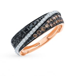 золотое кольцо с бриллиантами