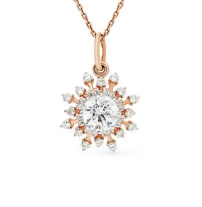 золотая подвеска с фианитами