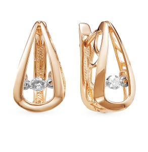 золотые серьги с бриллиантами