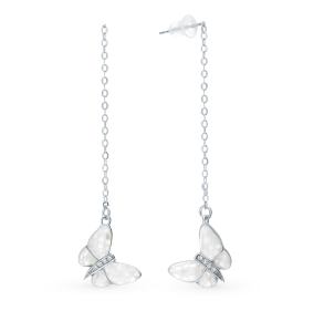 серебряные серьги с перламутром