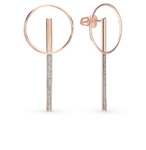 золотые серьги с бриллиантами