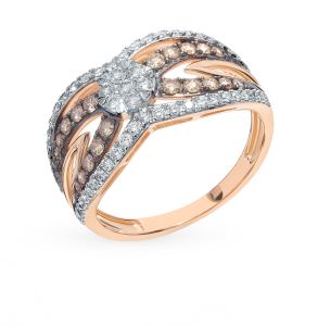 золотое кольцо с бриллиантами