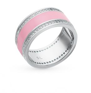 серебряное кольцо с фианитами