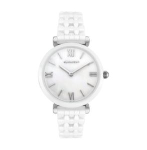 Керамические женские часы с перламутром на керамическом браслете