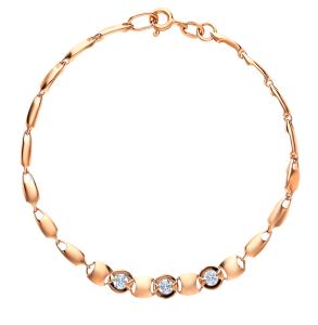 золотой браслет с фианитами