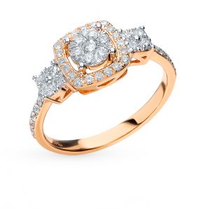 золотое кольцо с бриллиантами