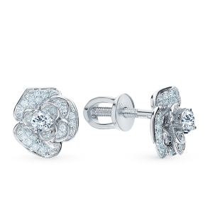 золотые серьги с бриллиантами