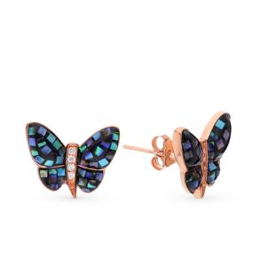 серебряные серьги с перламутром