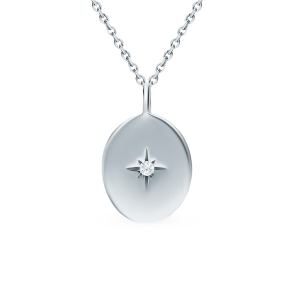 серебряное шейное украшение с фианитами