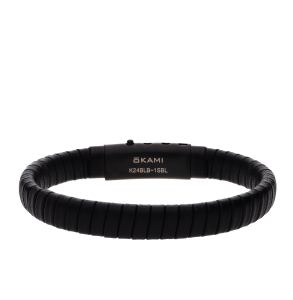 браслет из стали и кожи