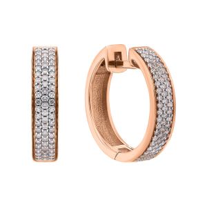 золотые серьги с бриллиантами