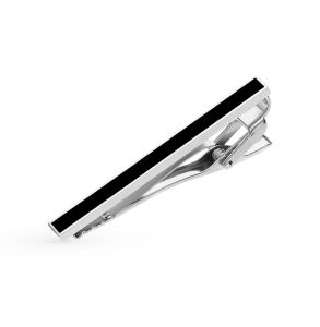 стальной зажим для галстука с карбоном