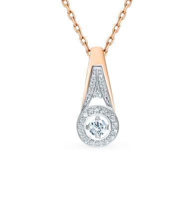 Золотая подвеска «Бриллианты Якутии»