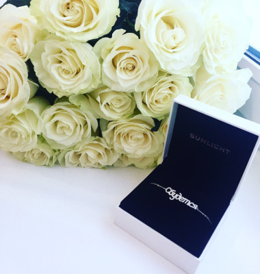 Серебряный браслет с фианитами SUNLIGHT: белое серебро 925 пробы ...