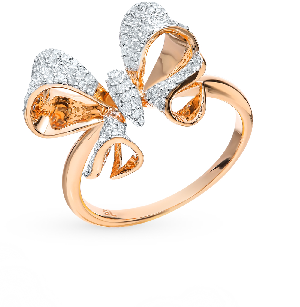 Золотое кольцо бабочка. Золотое кольцо с бриллиантами 585 Санлайт. Санлайт кольцо с бриллиантом бабочка. Золотое кольцо бантик 585. Санлайт кольца золотые.