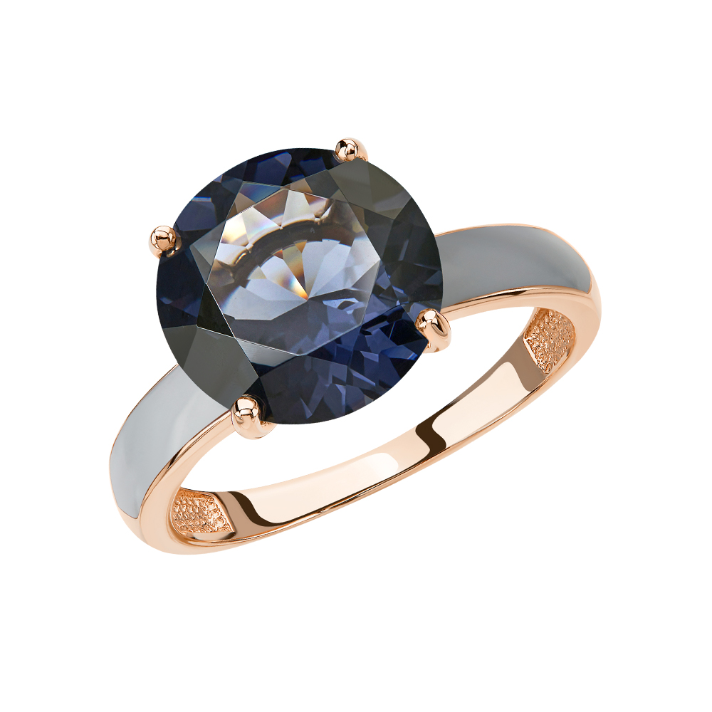 Золотое кольцо с эмалью и со шпинелью в Самаре