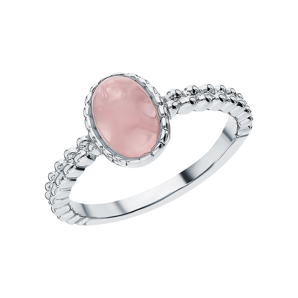 Фото «Серебряное кольцо с кварцем розовым»