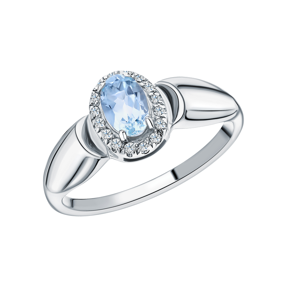 Серебряное кольцо с ювелирным стеклом в Краснодаре