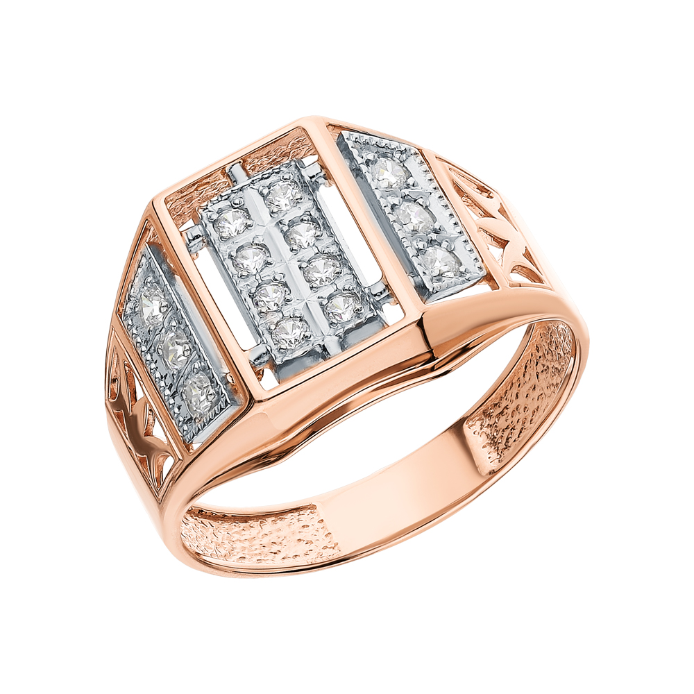 Золотое кольцо с кубическим цирконием в Краснодаре