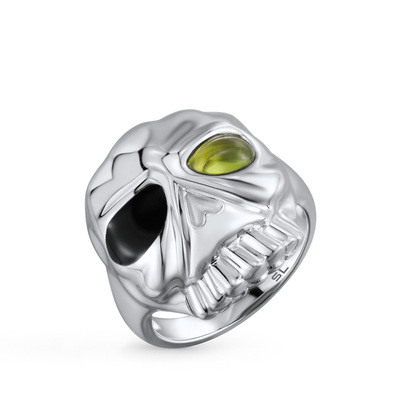 Фото «Серебряное кольцо с эмалью и изумрудами»
