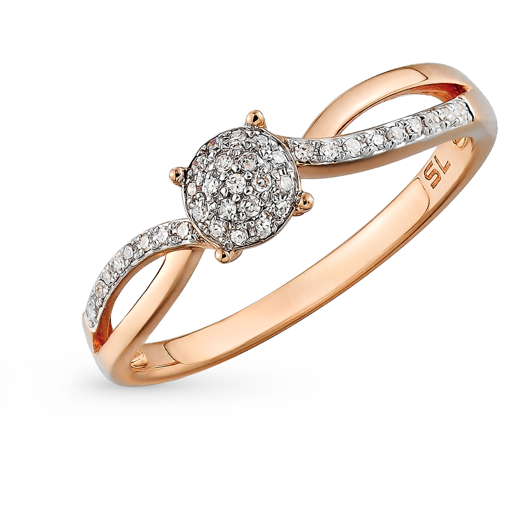 Золотое кольцо с бриллиантами санлайт. Санлайт кольцо с бриллиантом золото. Золотое кольцо с бриллиантами 585 Санлайт.