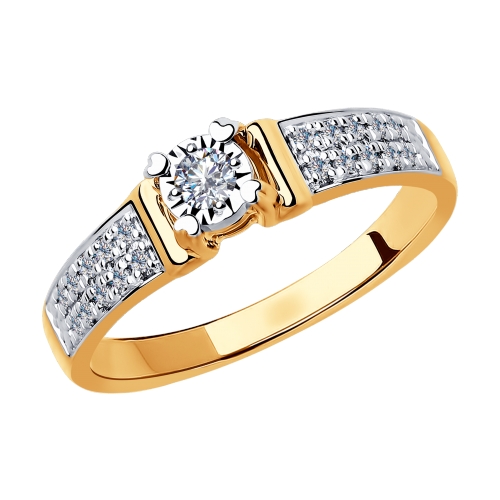 Золотое кольцо с бриллиантами SOKOLOV 1011800 в Новосибирске