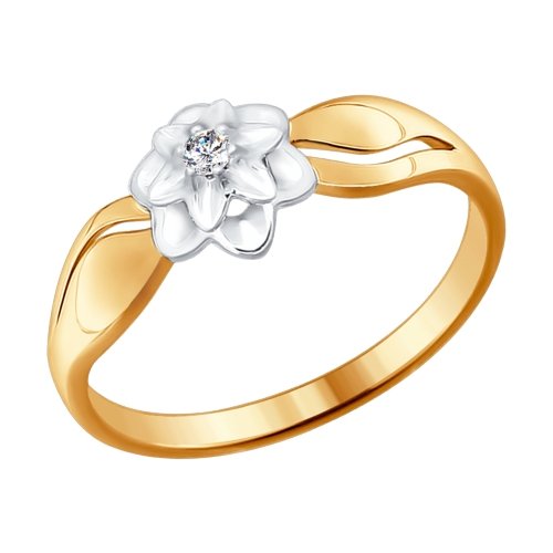 Фото «Золотое кольцо с бриллиантами SOKOLOV 1011406»
