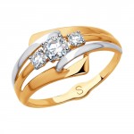Золотое кольцо с фианитами SOKOLOV 017995* в Новосибирске
