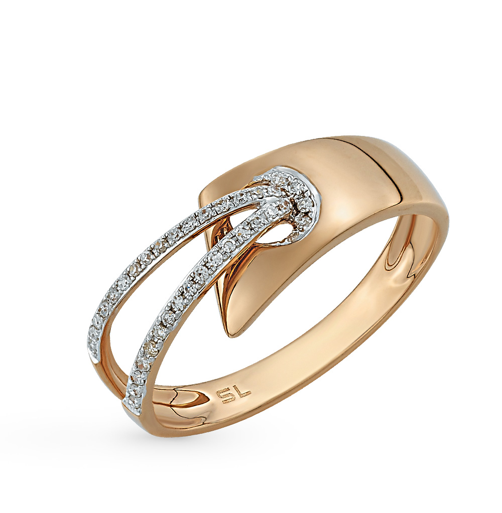 Оригинальные кольца из золота с камнями
