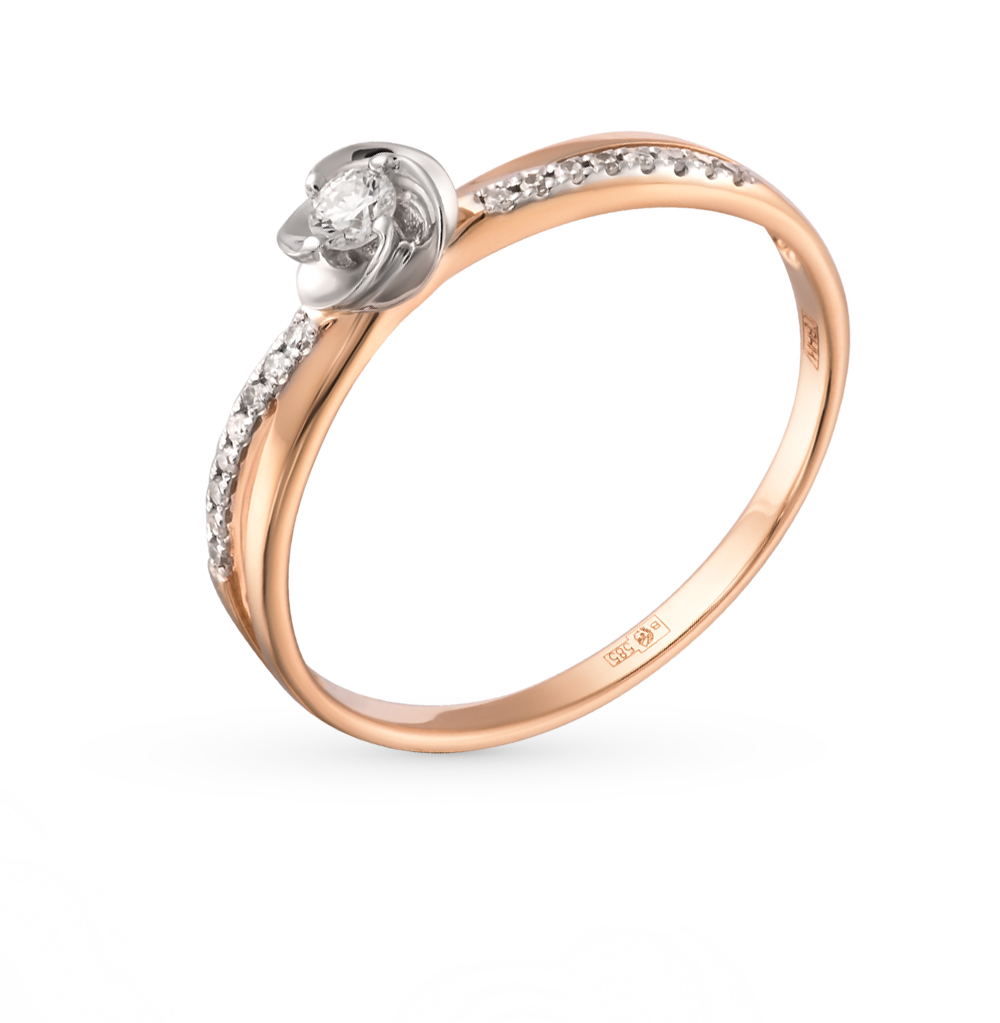 Золотое кольцо с бриллиантами SOKOLOV 1011444 в Санкт-Петербурге