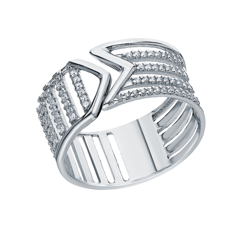 Серебряное кольцо с кубическим цирконием в Ростовe-на-Дону