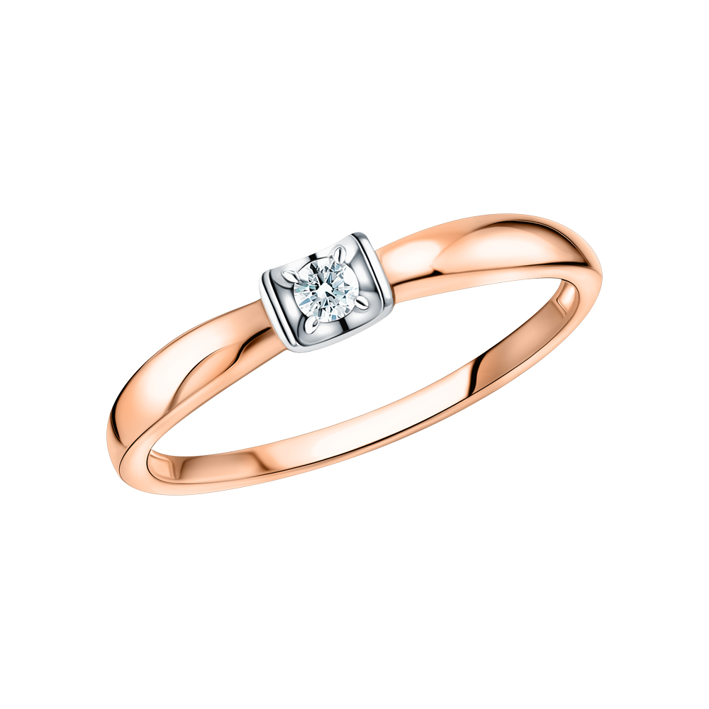 Золотое кольцо с бриллиантом в Санкт-Петербурге