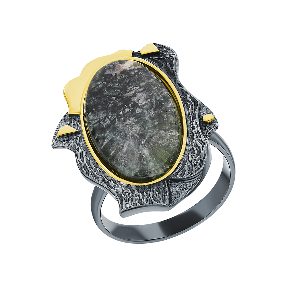 Фото «Серебряное кольцо с серафинитом»