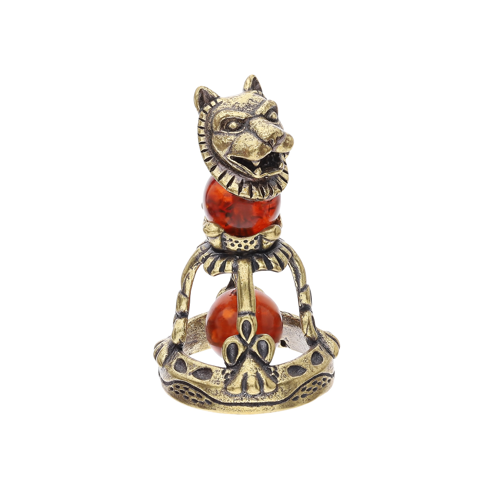 Латунный сувенир настольный с янтарем в Самаре