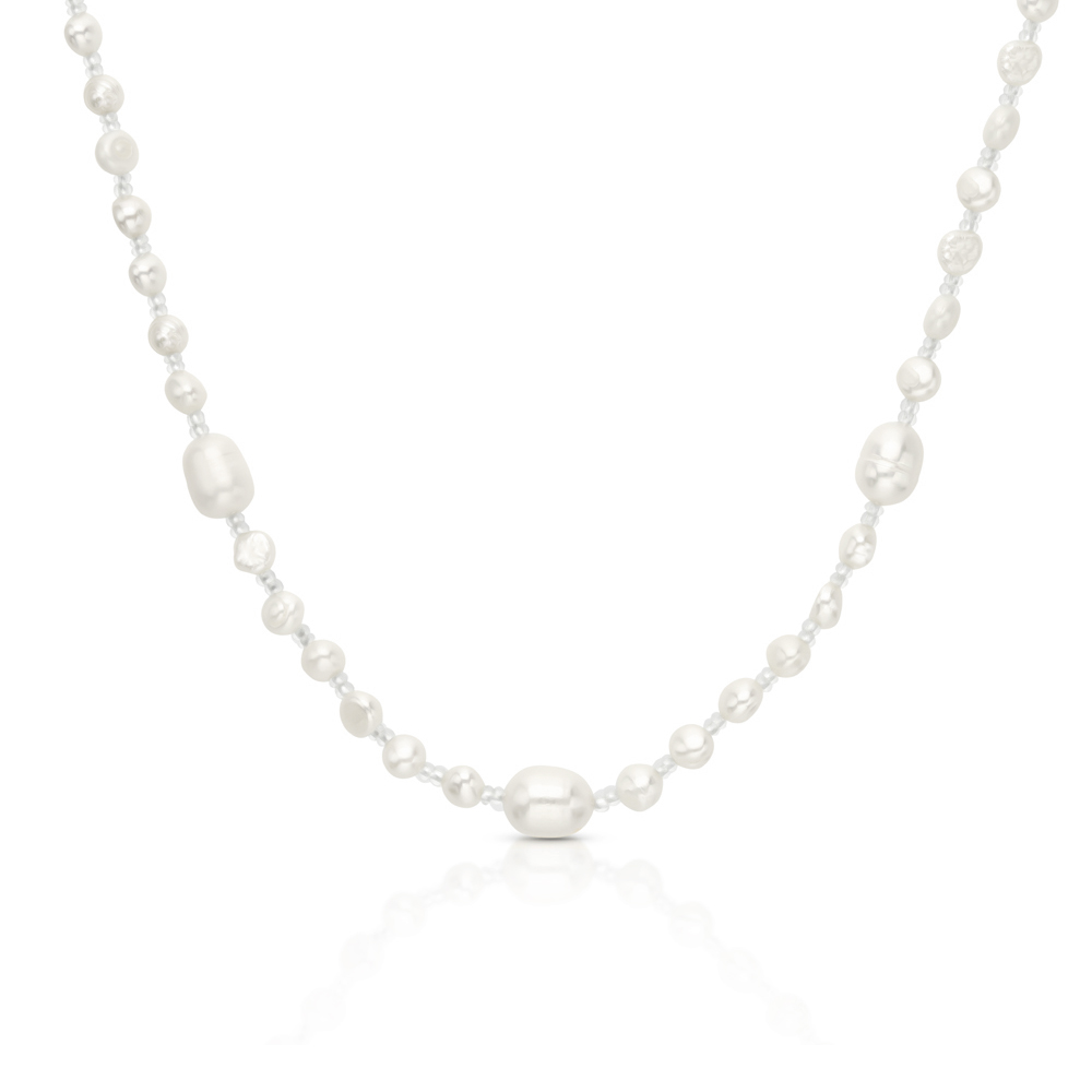 Стальное шейное украшение с жемчугом в Екатеринбурге