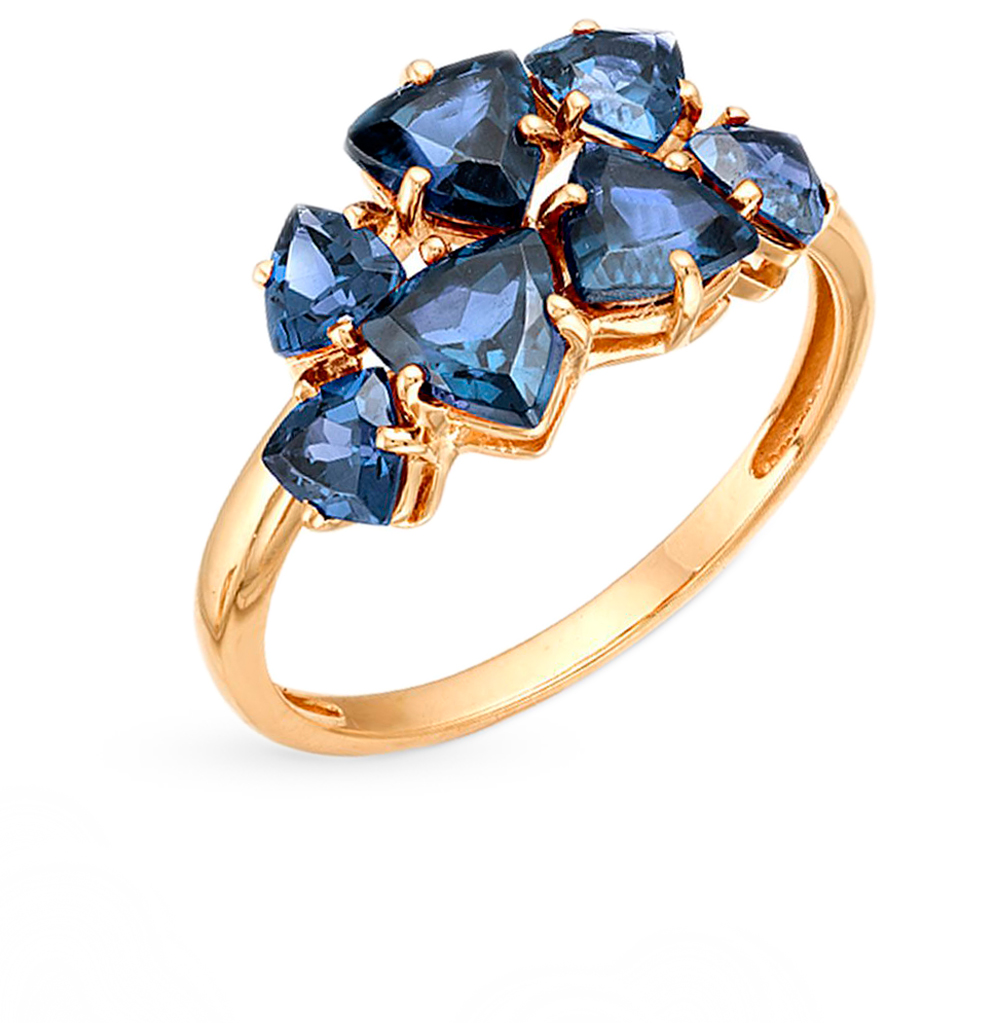 Золотое кольцо с топазами в Ростовe-на-Дону