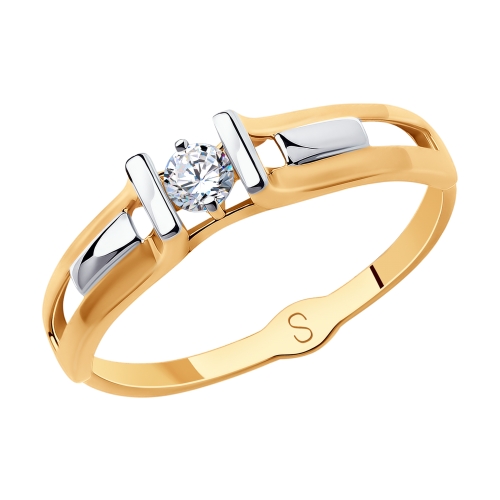 Золотое кольцо с фианитами SOKOLOV 018283 в Екатеринбурге