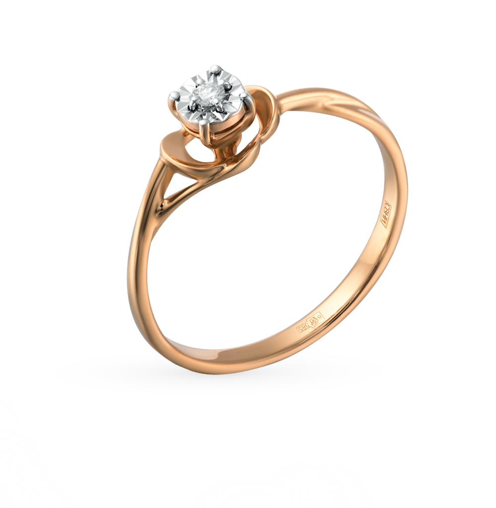 Фото «Золотое кольцо с бриллиантами SOKOLOV 1011435»