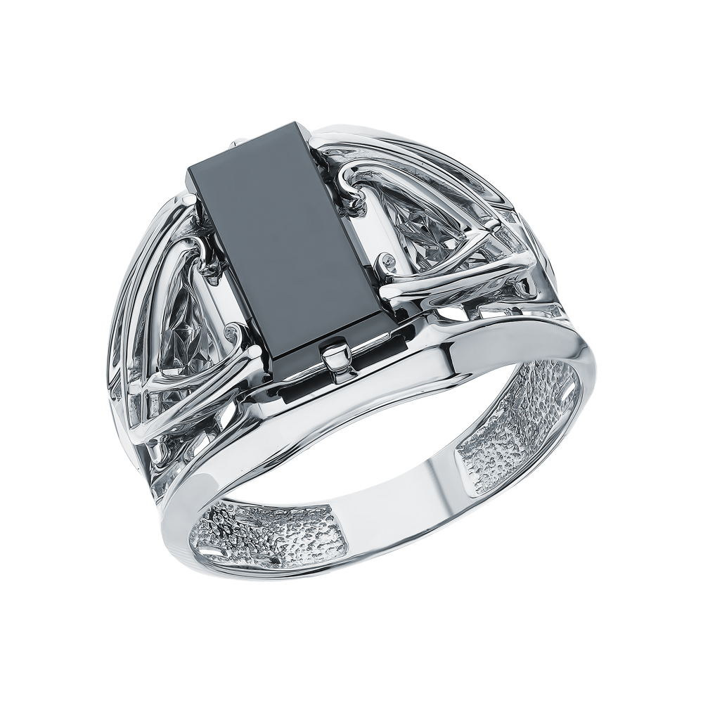 Серебряное кольцо с ониксом в Ростовe-на-Дону