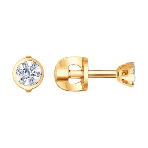 Фото «Золотые серьги с бриллиантами SOKOLOV 1020993»